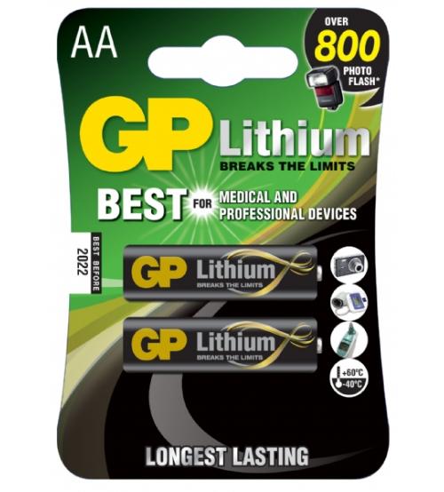 GP Batteries GPPCL15LF000 GP Lithium AA Batteries Carded 2